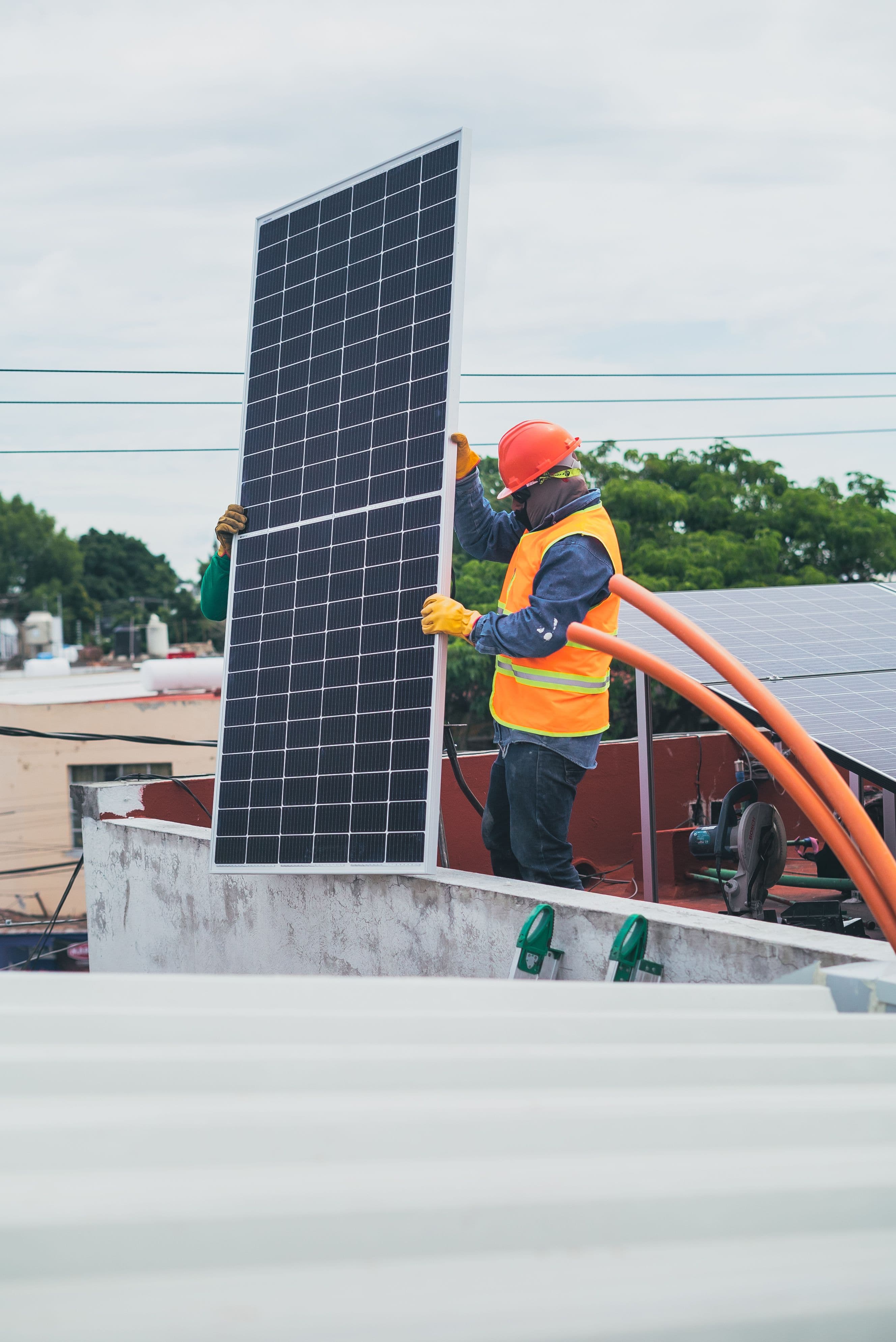 Solar panels installed on a residential rooftop